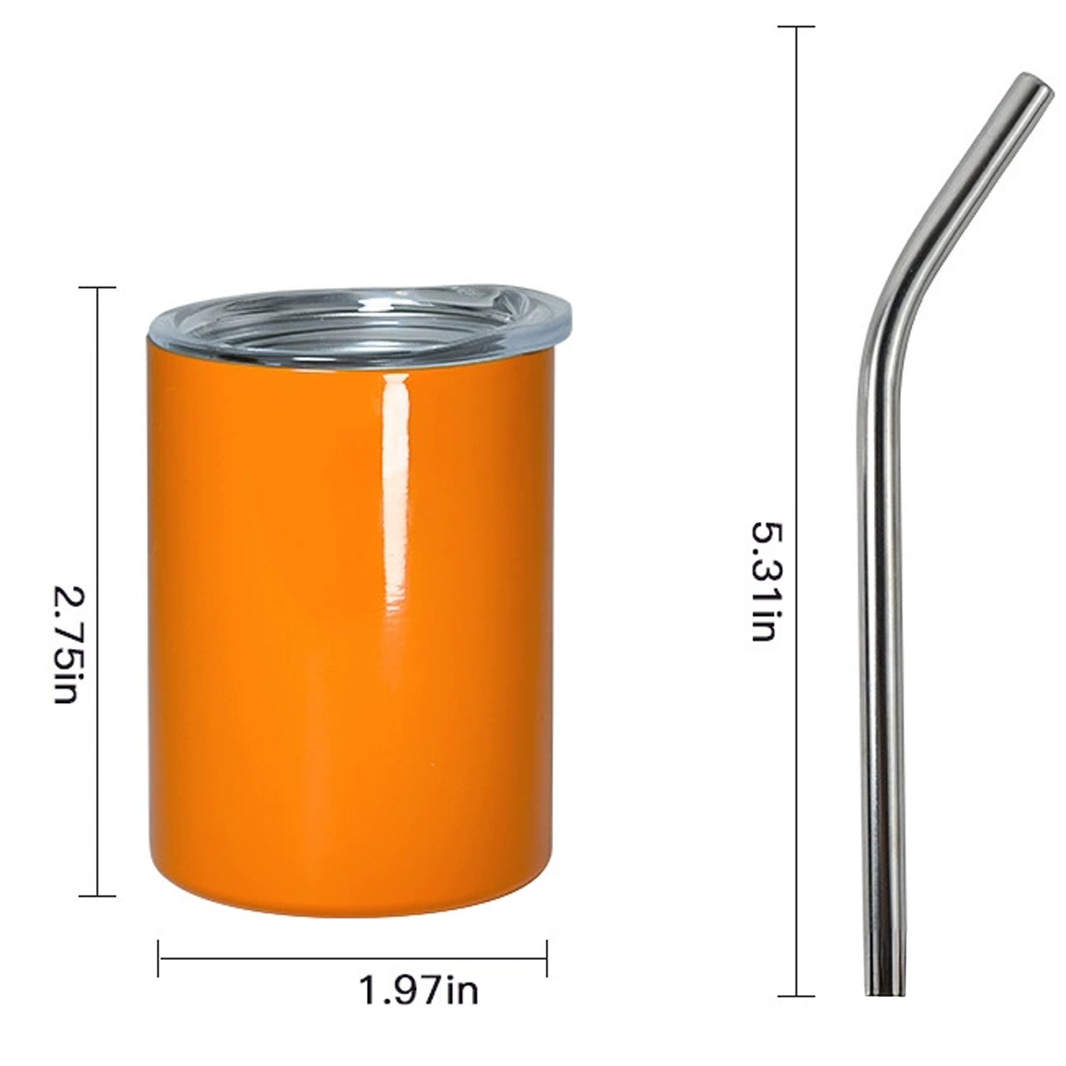 304 stainless steel double-layer 3oz straw insulated cup 6