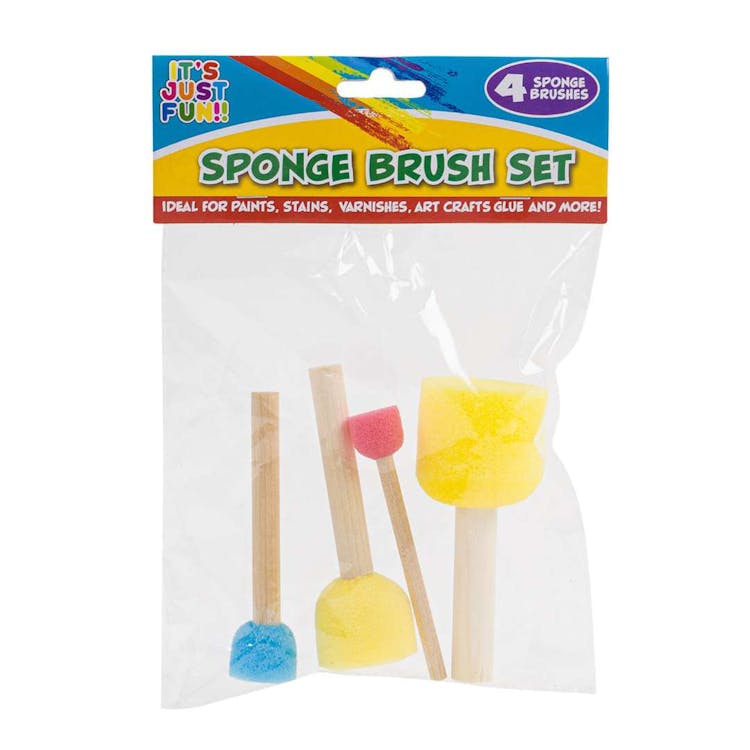 Sponge Brush Set Assorted 4pc 1
