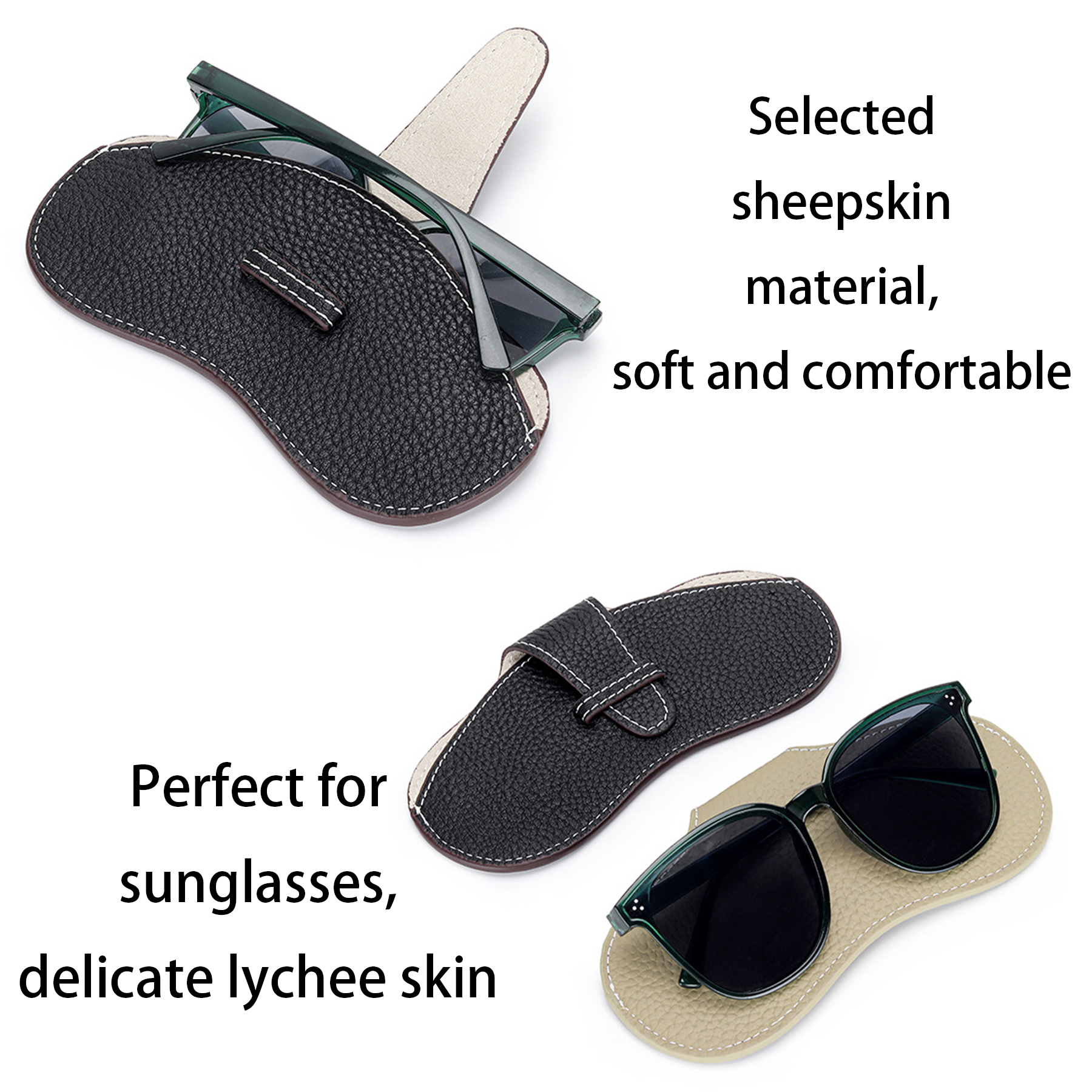 Genuine Leather Sunglasses Storage Bag 11