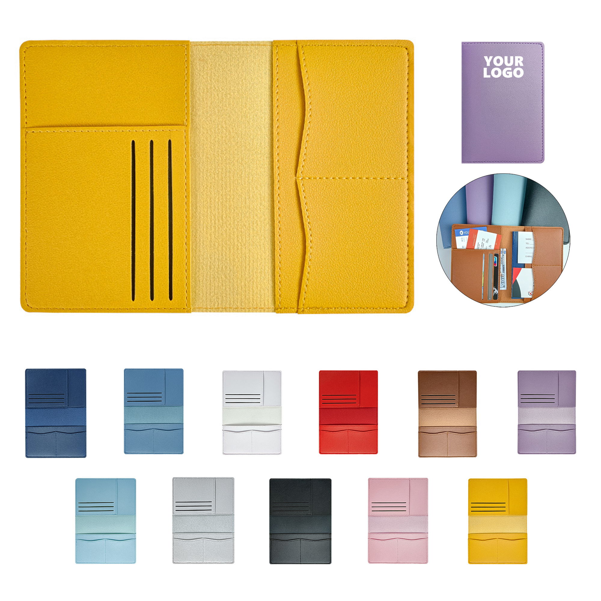 PU leather Passport Cover 3