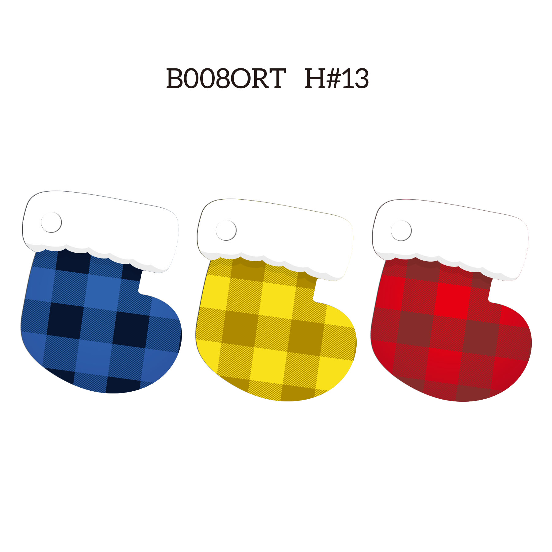 3" Full Color Christmas Ornament - Stocking 10