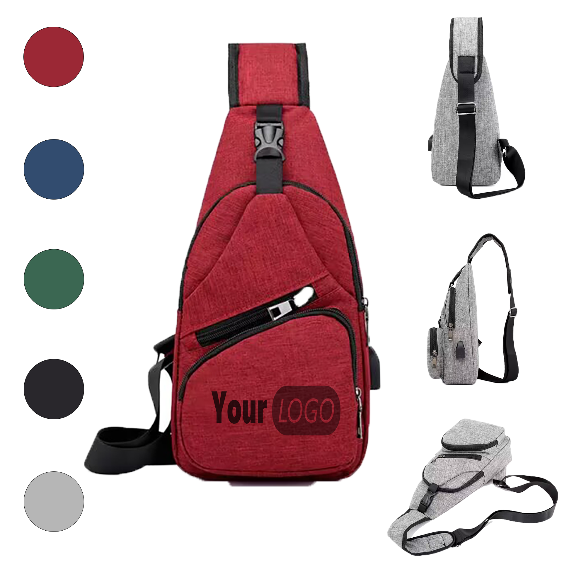 Waterproof Outing Leisure Rechargeable Chest Bag 2