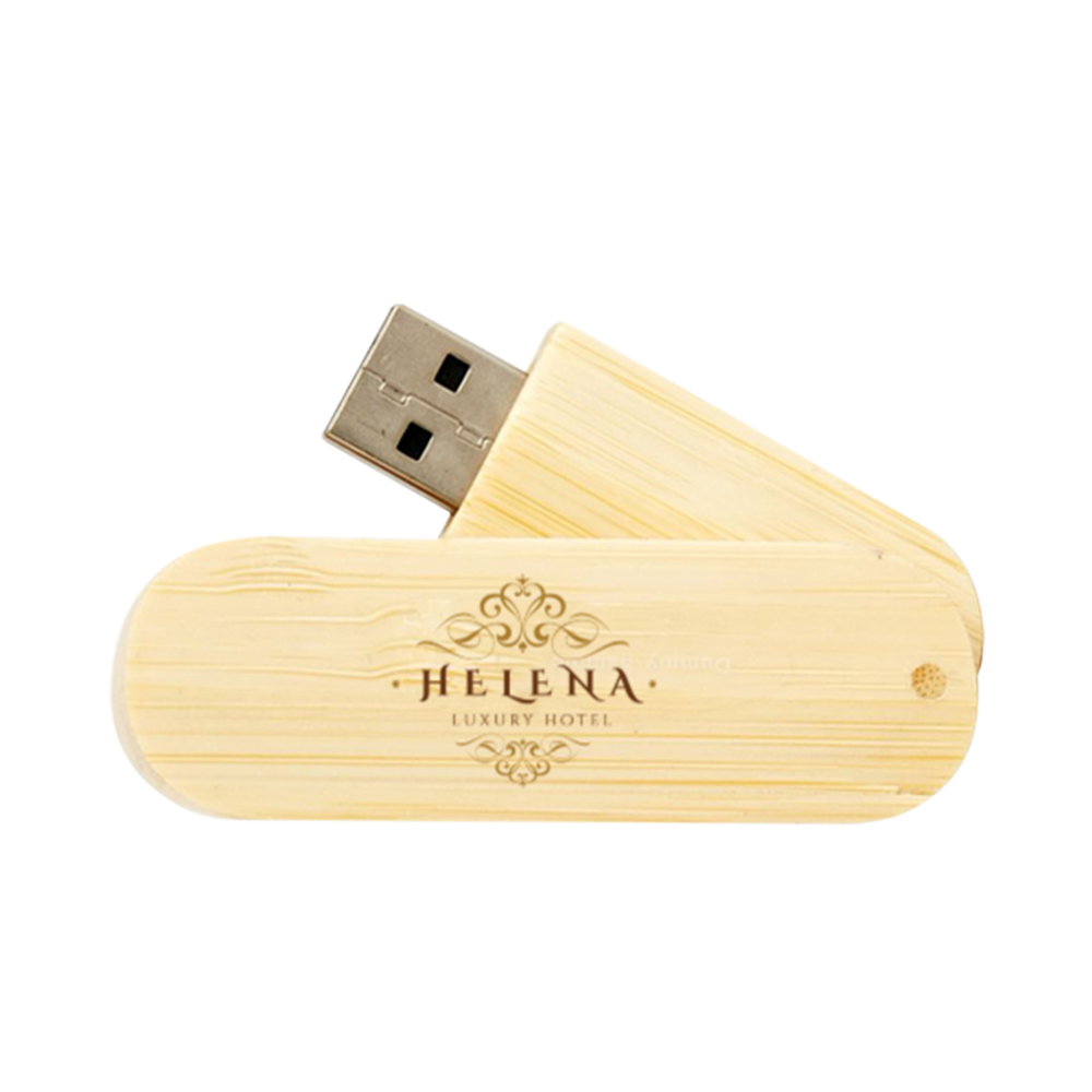 Hinsdale Eco-Friendly Bamboo Swivel USB