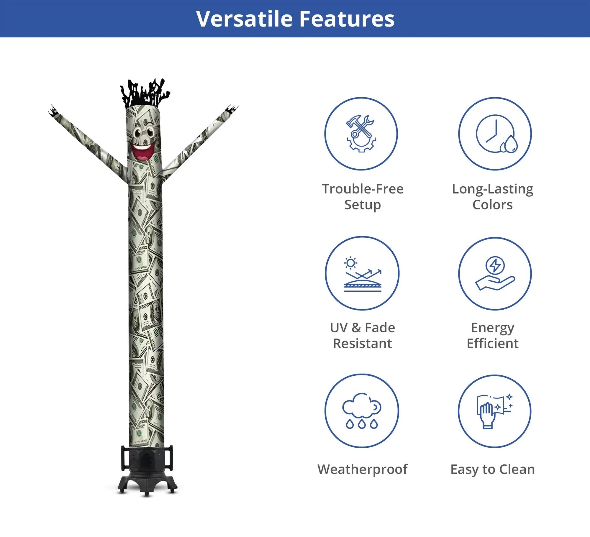 Billionaire Inflatable Tube Man Character with Blower 5