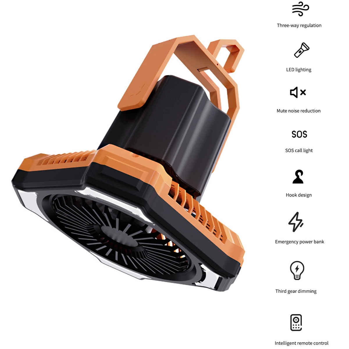 Remote LED Camping USB Desk Fan 2