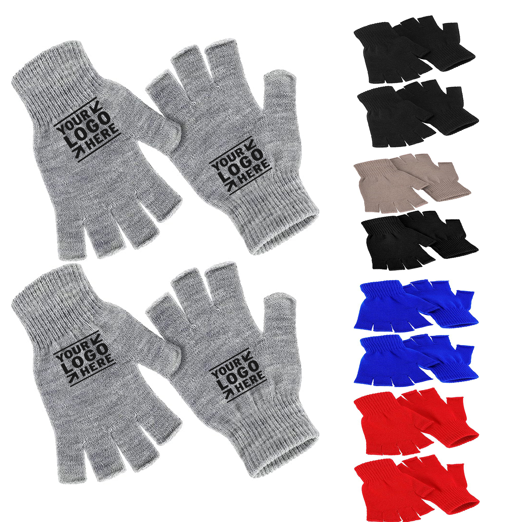 Winter Stretchy Knit Fingerless Gloves 2