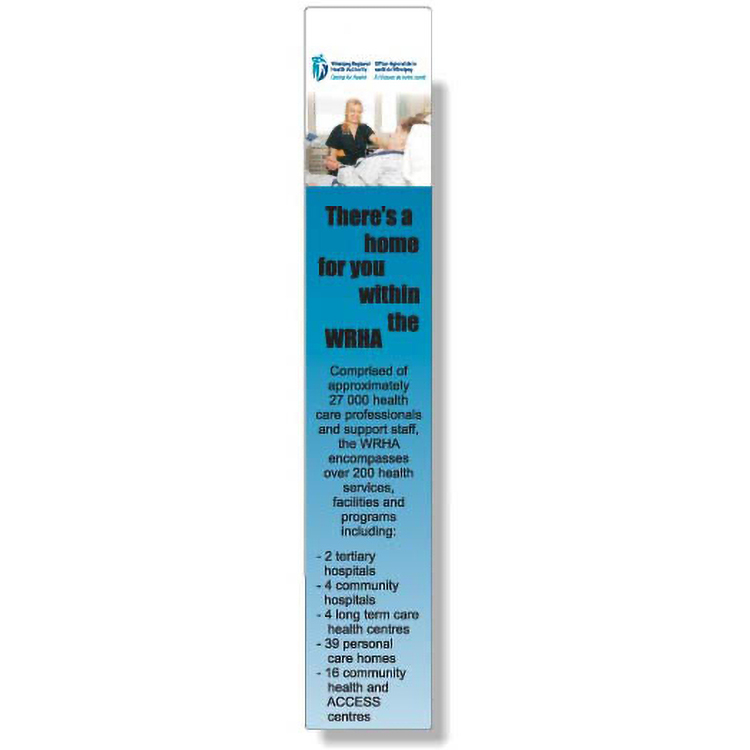Stock .020 White Plastic Bookmark (1.44"x8.25"), Digital Full Colour Imprint 1