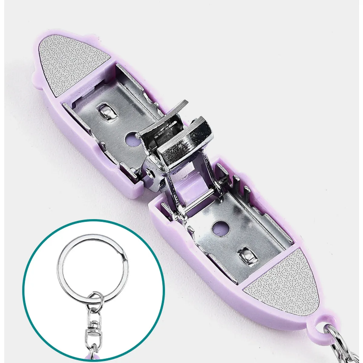 Mini Portable Folding Nail Clipper Carbon Steel W/Key Ring 5