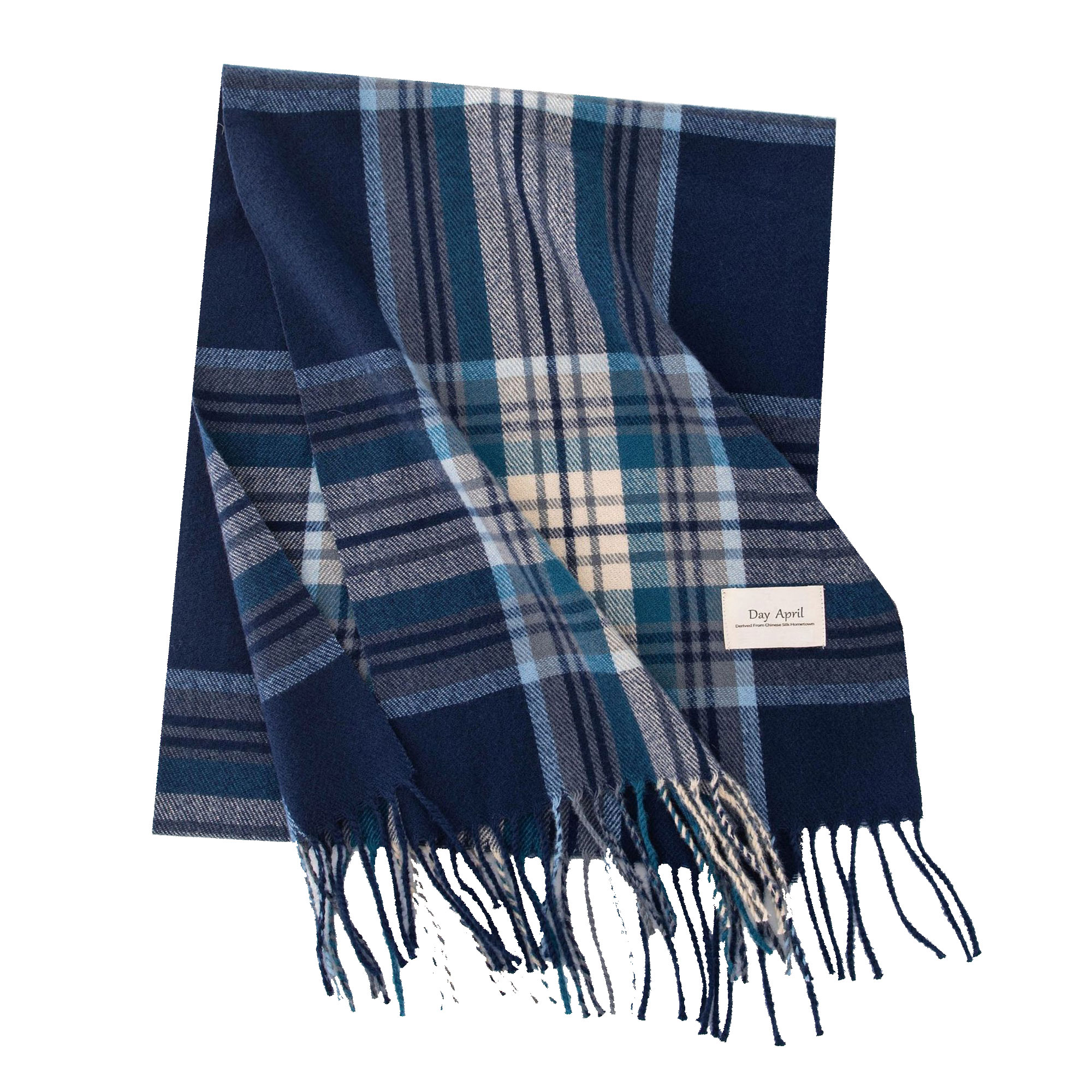 Christmas Plush Tassel Plaid Scarf Winter 7