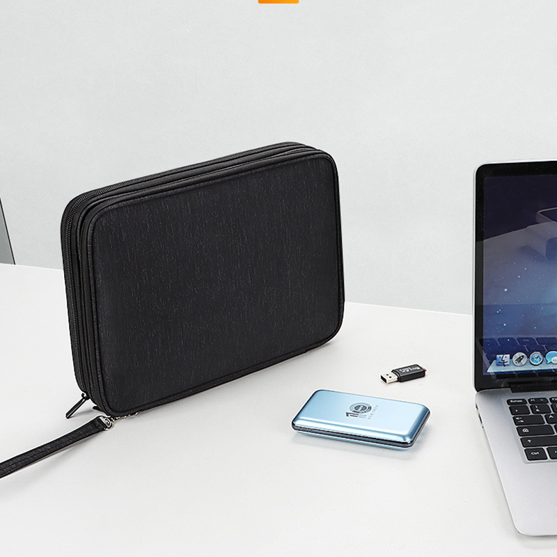 Waterproof Double-Layer Travel Cable Organizer Bag Electronic Accessories 5