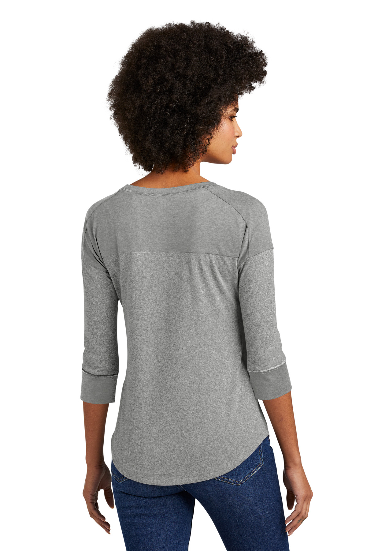 New Era Women's Heritage Blend 3/4-Sleeve Baseball Raglan Tee. LNEA104 8