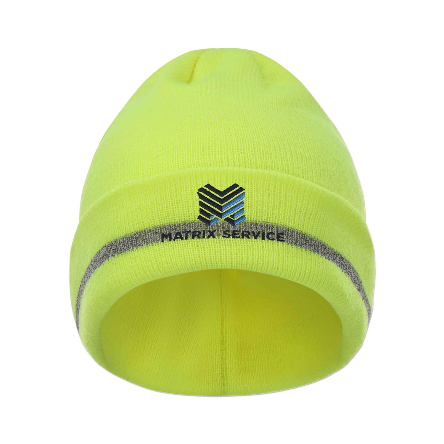 12" Folded Safety Beanie with Reflective Threads 2