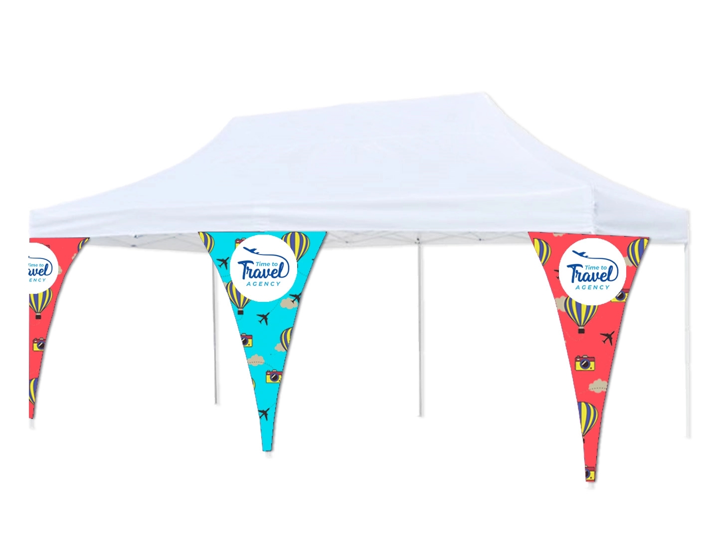 60"x82" Tent Corner Banner - 600D Canvas 1