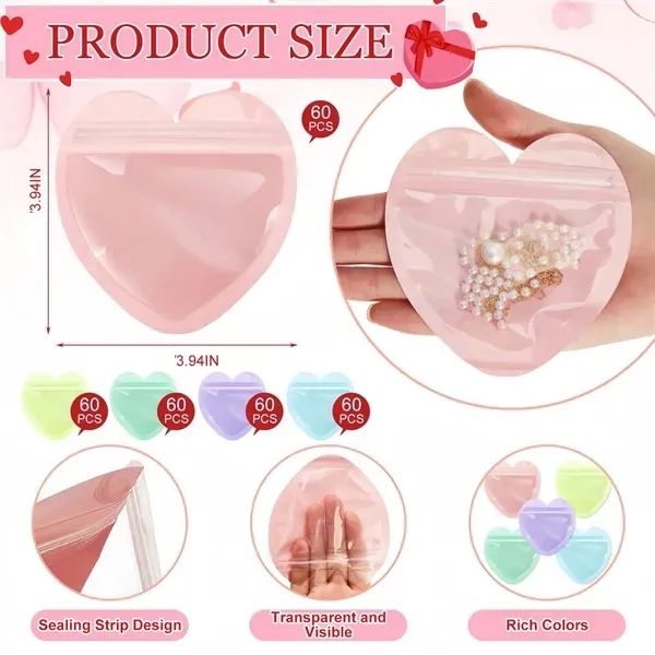 Heart Shaped Ziplock Bag with Reusable Food Storage 9