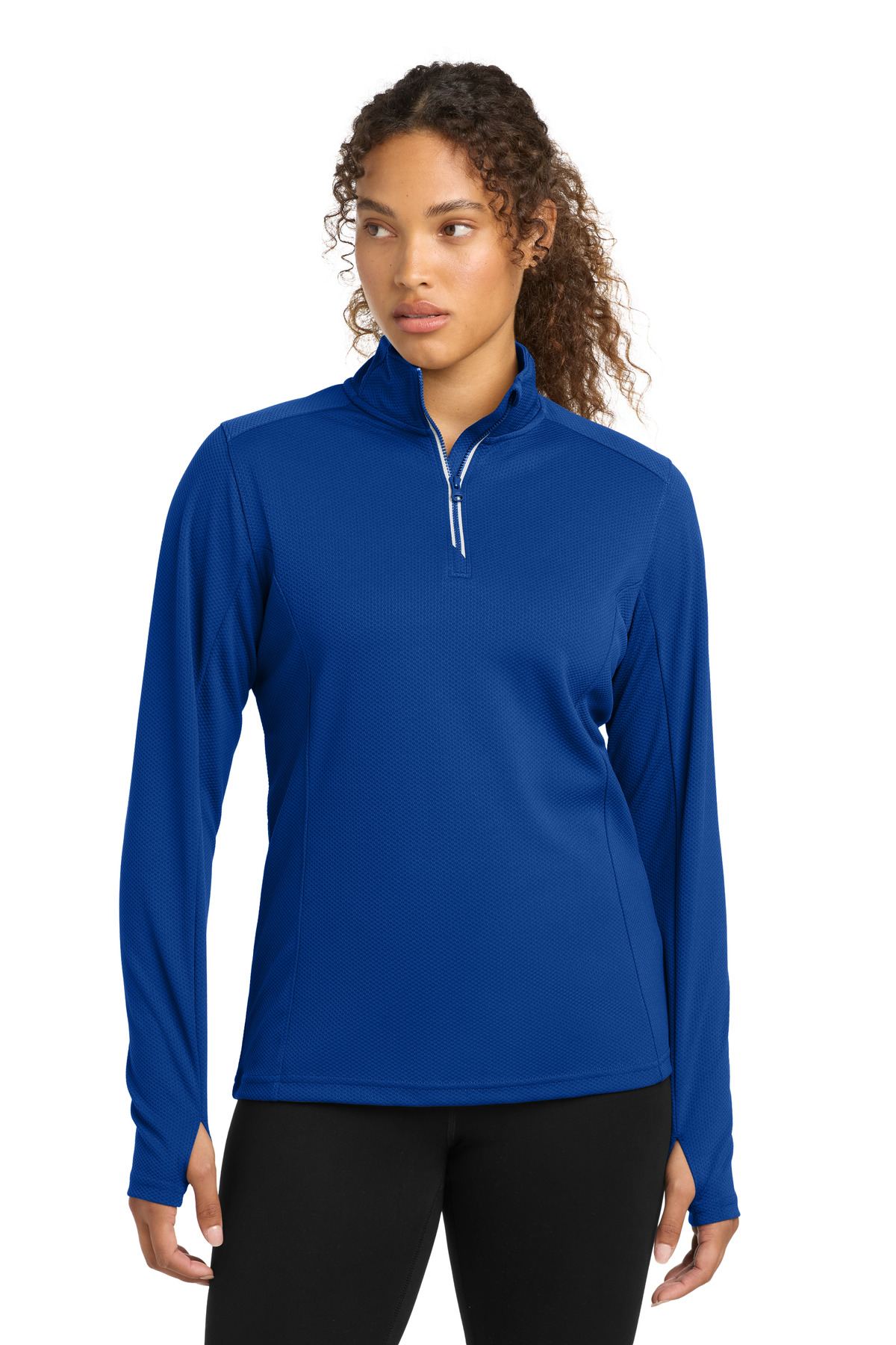 Sport-Tek Women's Sport-Wick Textured 1/4-Zip Pullover. LST860 36