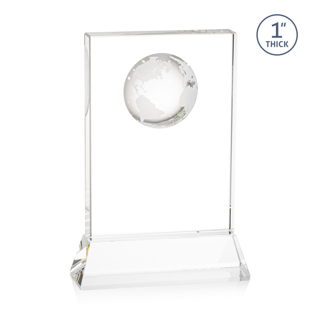 Ambassador Globe Award on Base - Clear 9