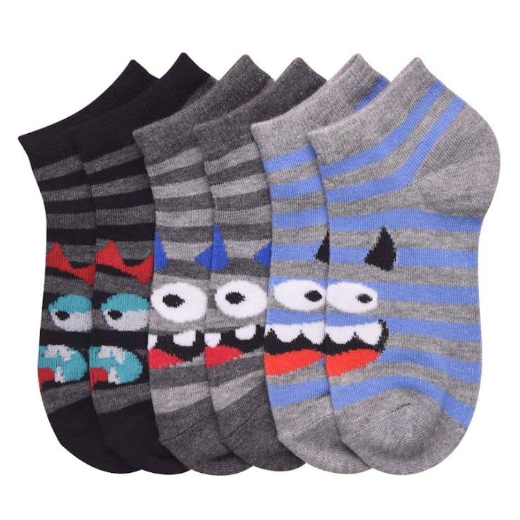 Boy's Low-Cut Socks - Size 4-6 Assorted Colors 1