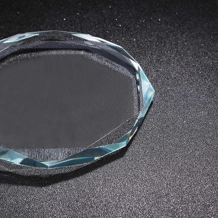 Octagonal crystal trophy 6