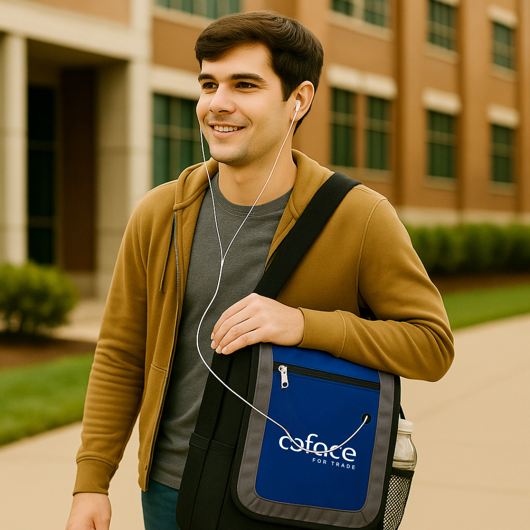 UrbanTrek City Crossbody Messenger Bag with Audio Port 6