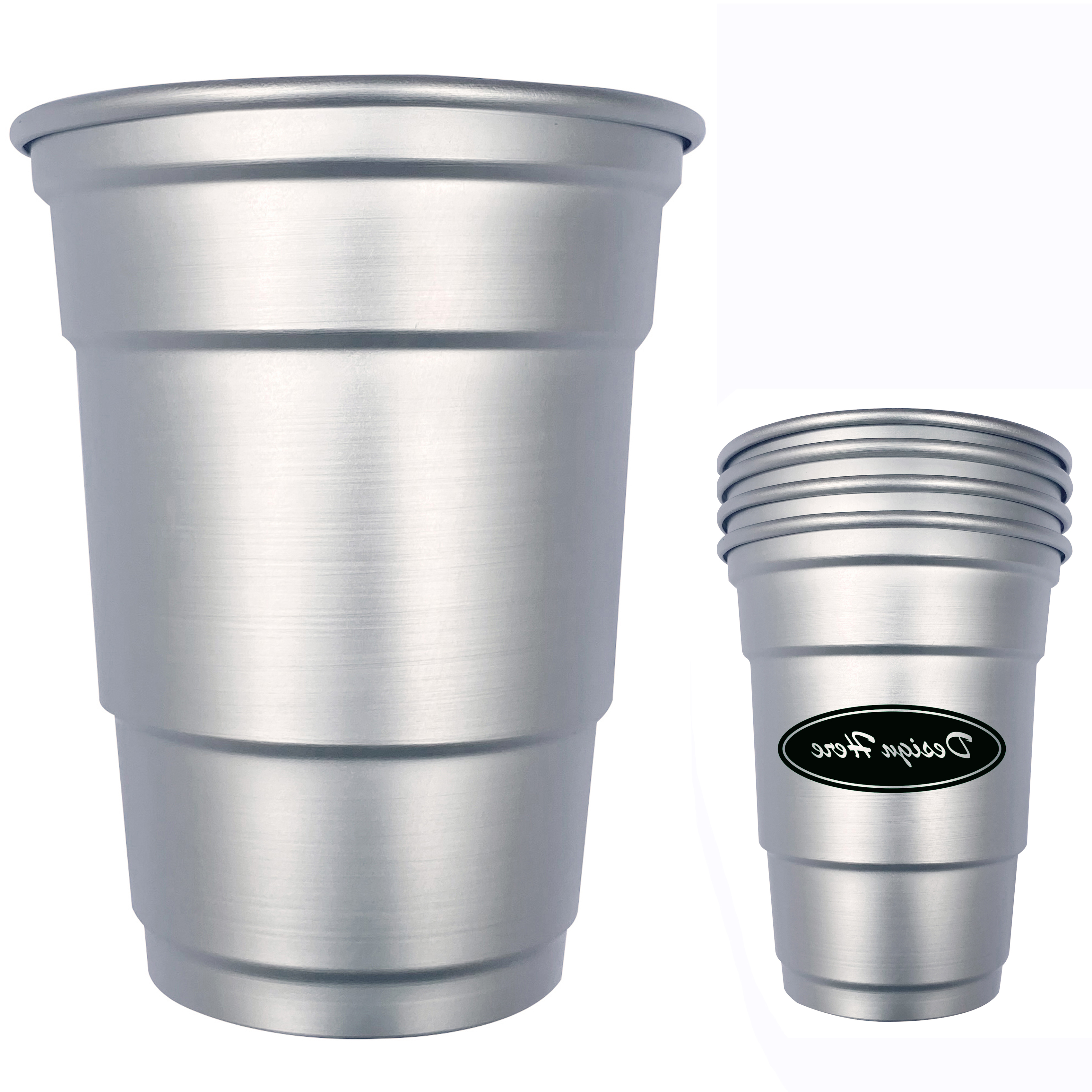 Metal 16OZ Stackable Aluminum Cup 1