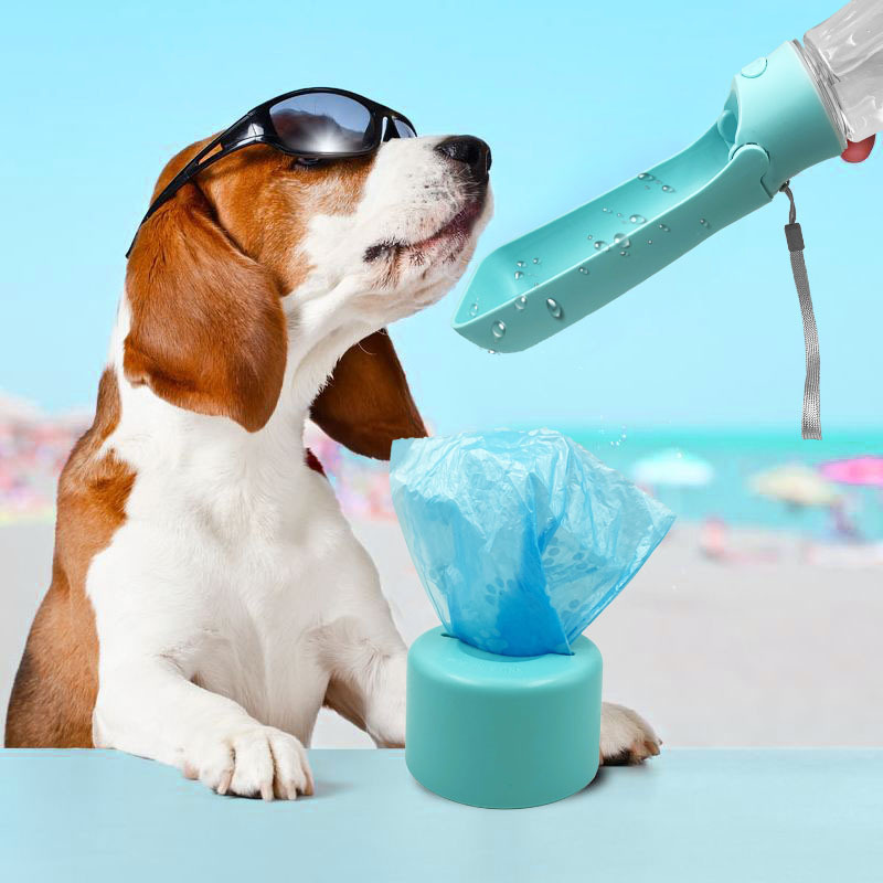 Double-layer Portable Pet Folding Drinker / Food Storage 5