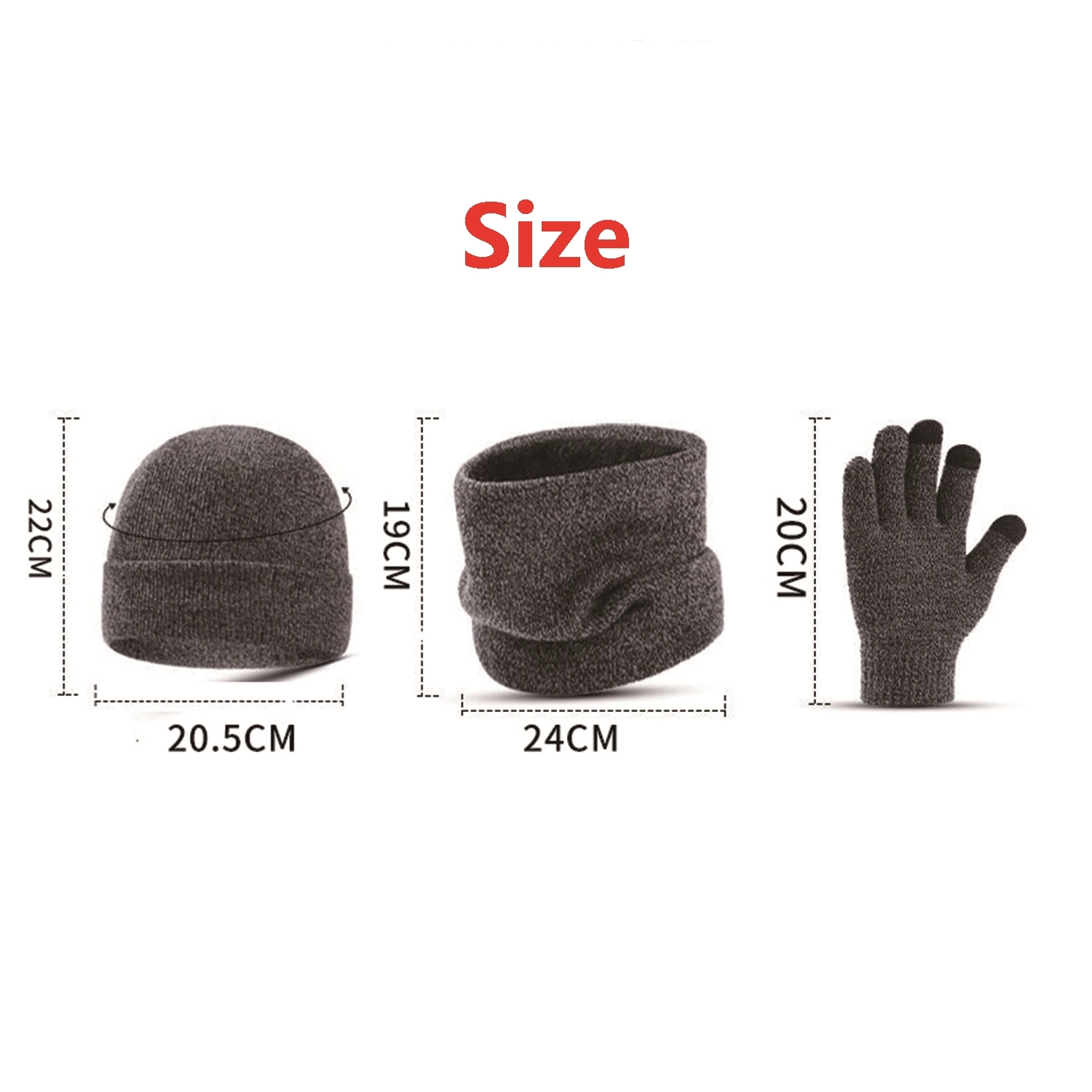 Winter Beanie Hat Scarf Set 4