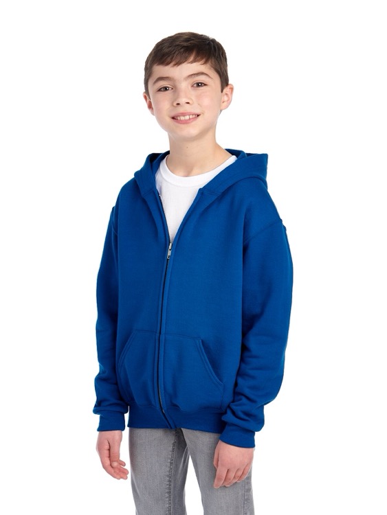 JERZEES NuBlend® Youth Full-Zip Hooded Sweatshirt 11