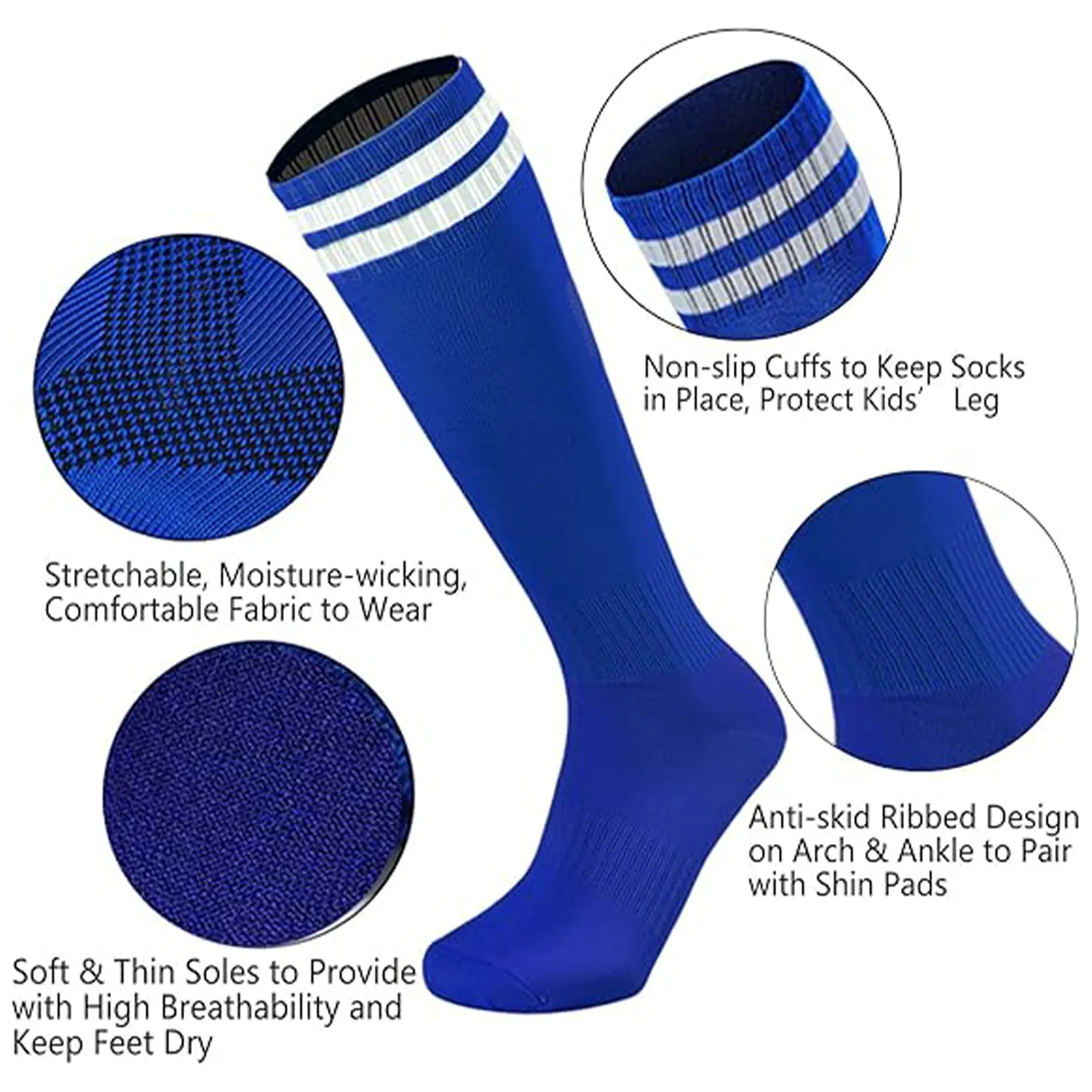 Sport Knee High Football Socks 6