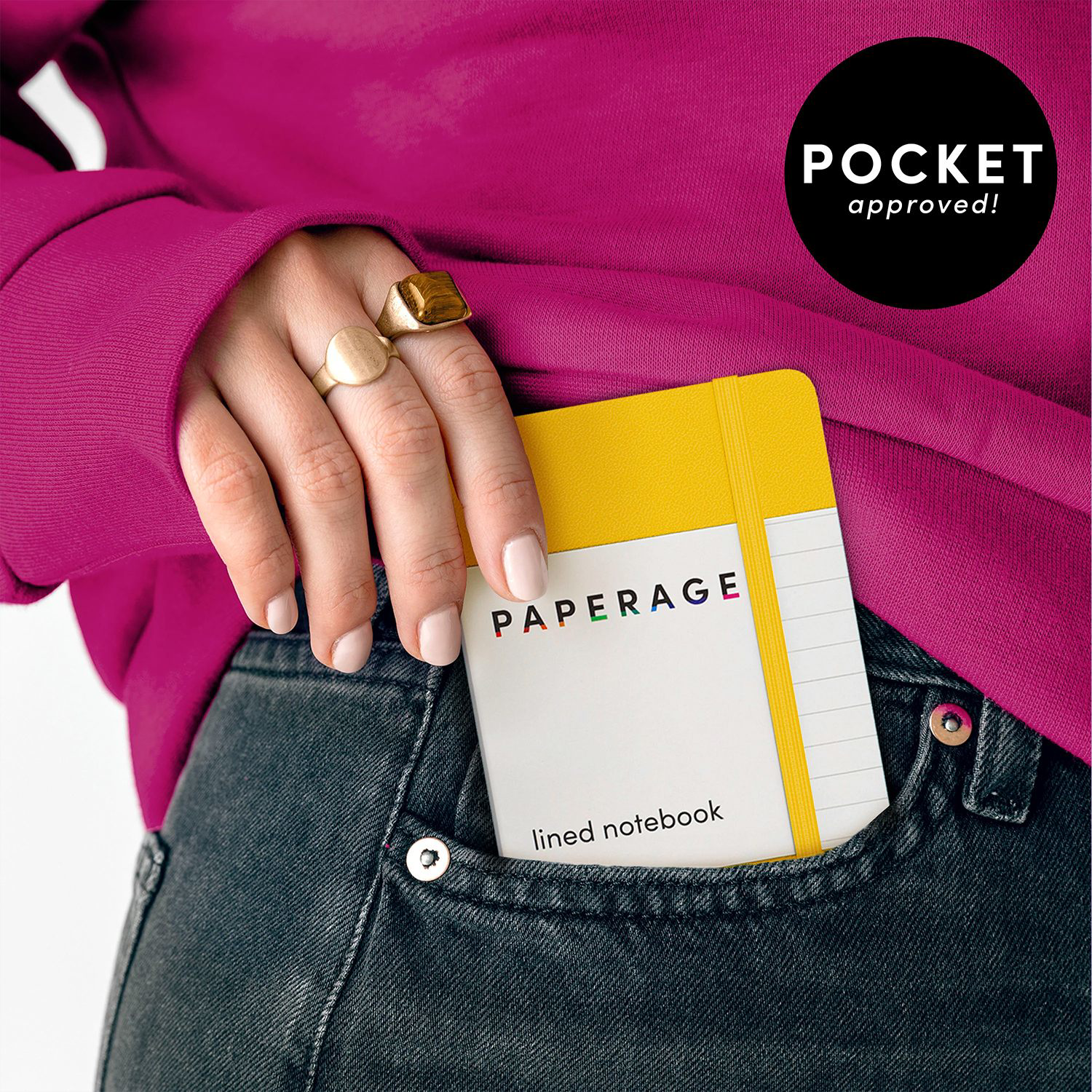 PAPERAGE® Pocket-Size Leather Journal Notebook with 160 Pages 5