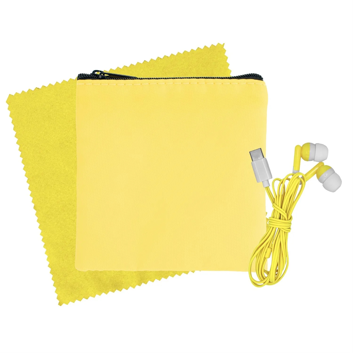 Colorful RPET Ear Bud & Cloth Set 13
