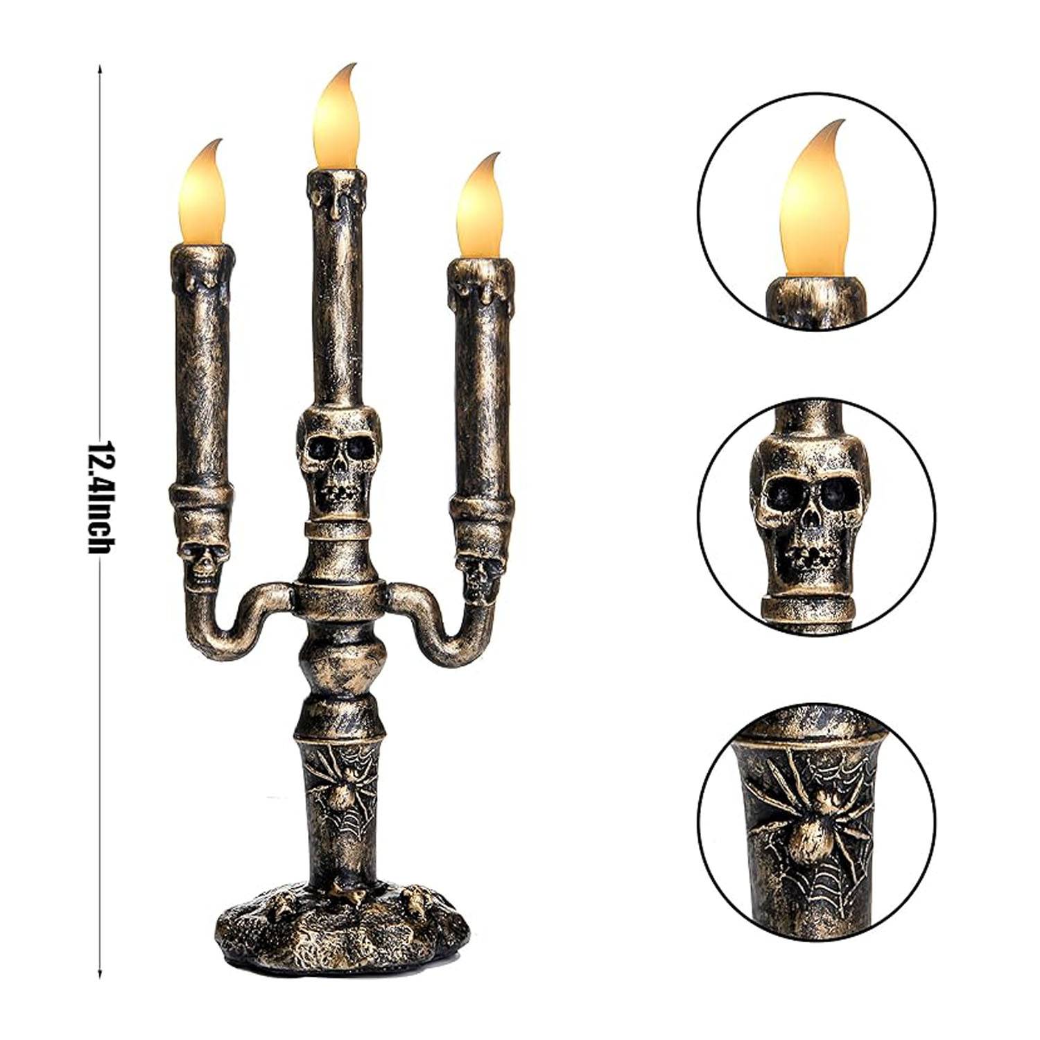Halloween Skull Candle Table Lamp Desktop Decoration 3