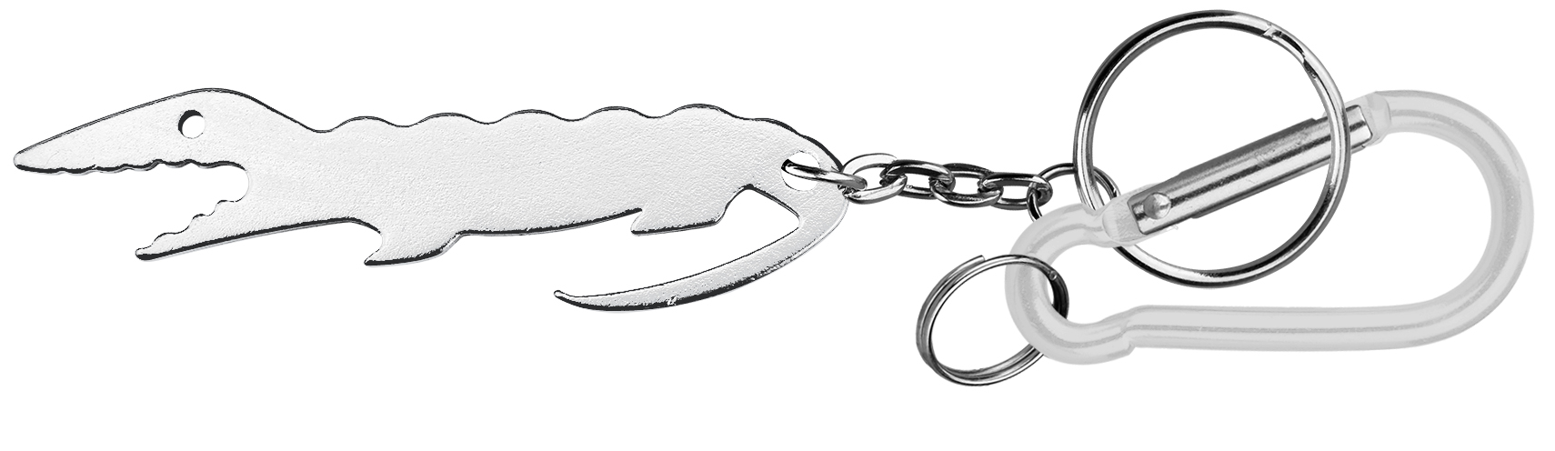Alligator Shape Bottle Opener Key Chain & Carabineer 2