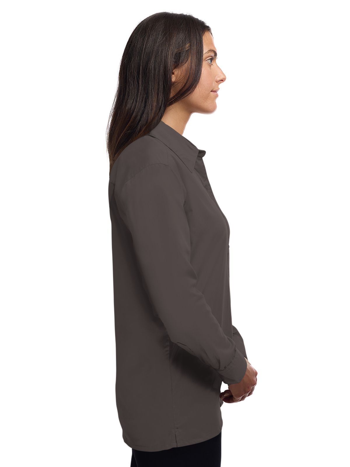 Blue Generation - Women's Pocketless Long Sleeve Poplin Shirt 5
