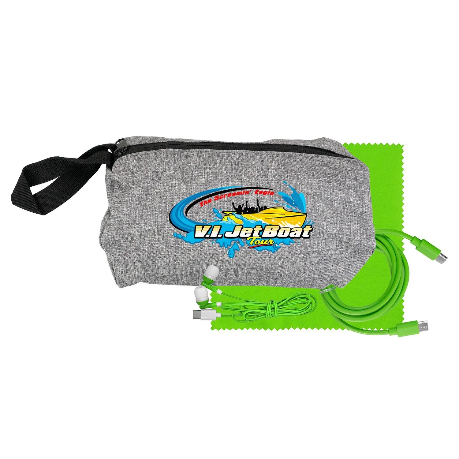 Travel C to C Cable, Ear Bud & Cloth Set 9