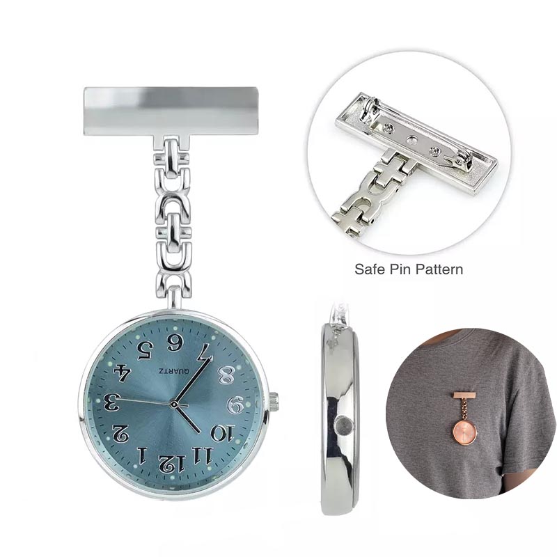 Portable Medical Metal Clip Pocket Nurse Watch 3