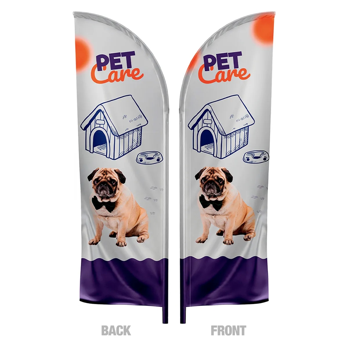 Feather Flag Double  Sided 12ft Graphic 1