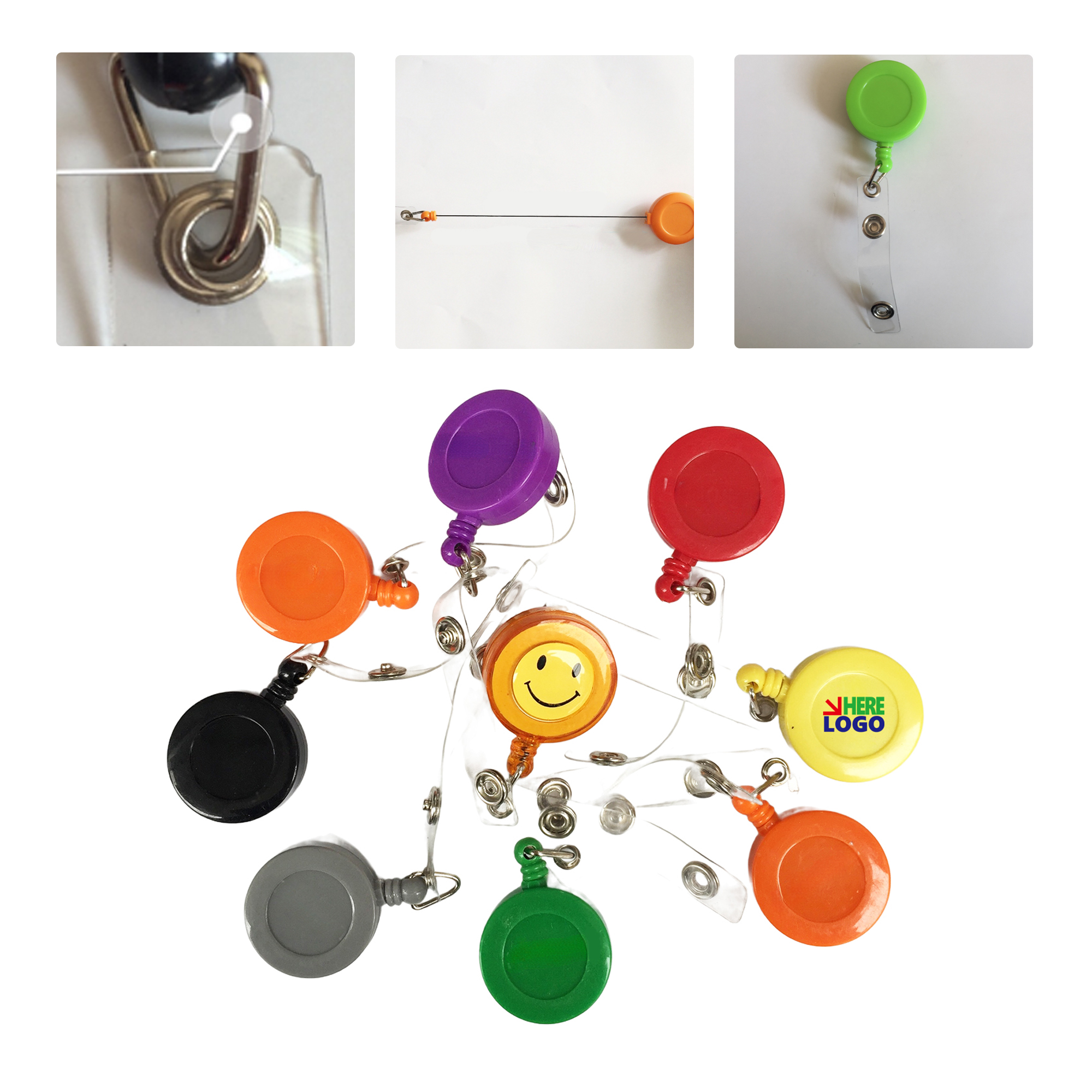 MOQ50 Customizable Round Retractable Badge Reel 1