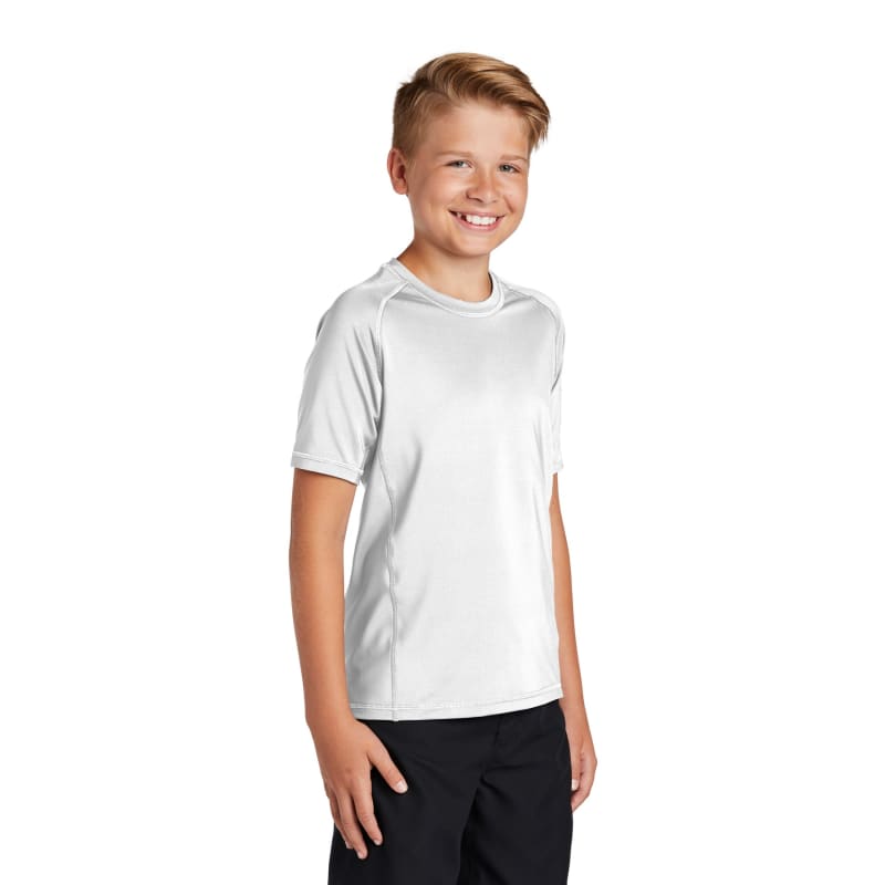 Sport-Tek Youth Rashguard Tee. 14