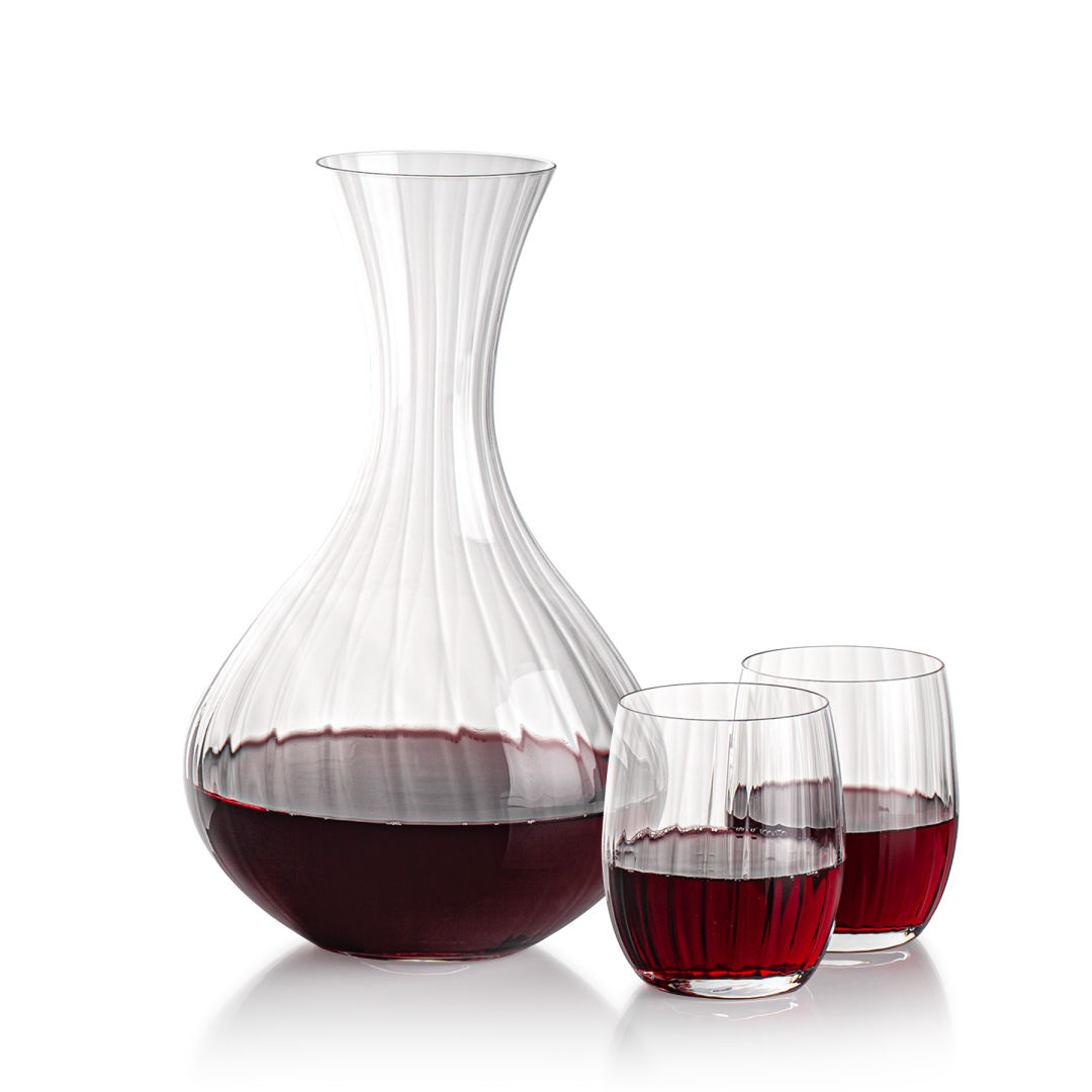 Amerling Carafe & Stemless Wine 5