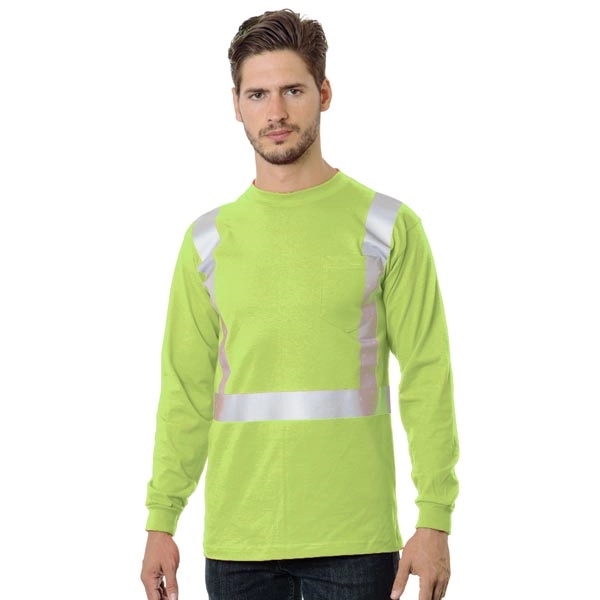Made in USA Hi-Visibility 50/50 Pocket L/S Crew Tee 3
