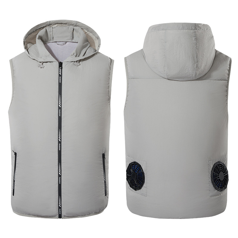 Breathable Cooling Fan Vest With Zipper 6