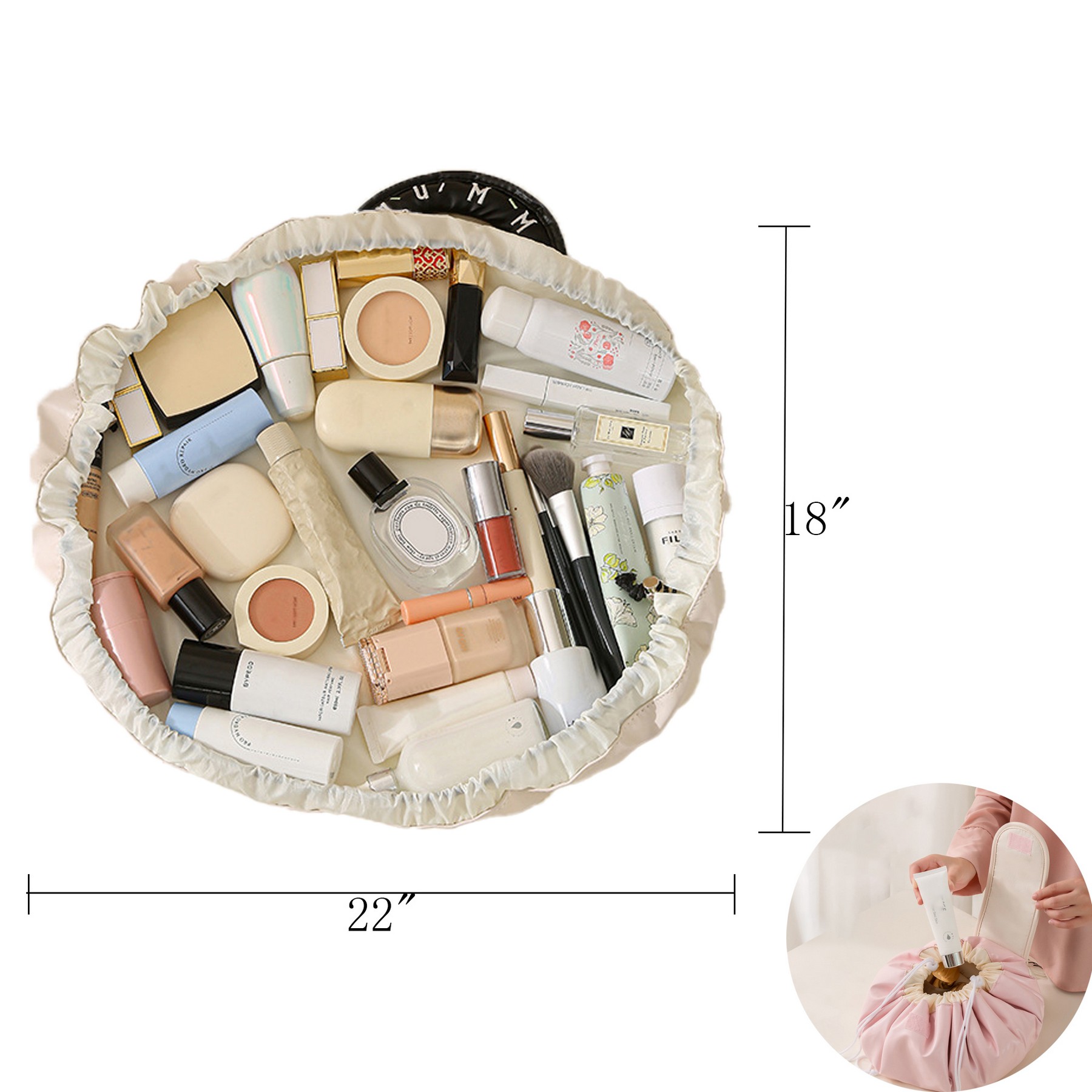 Drawstring Makeup Cosmetic Bag 5