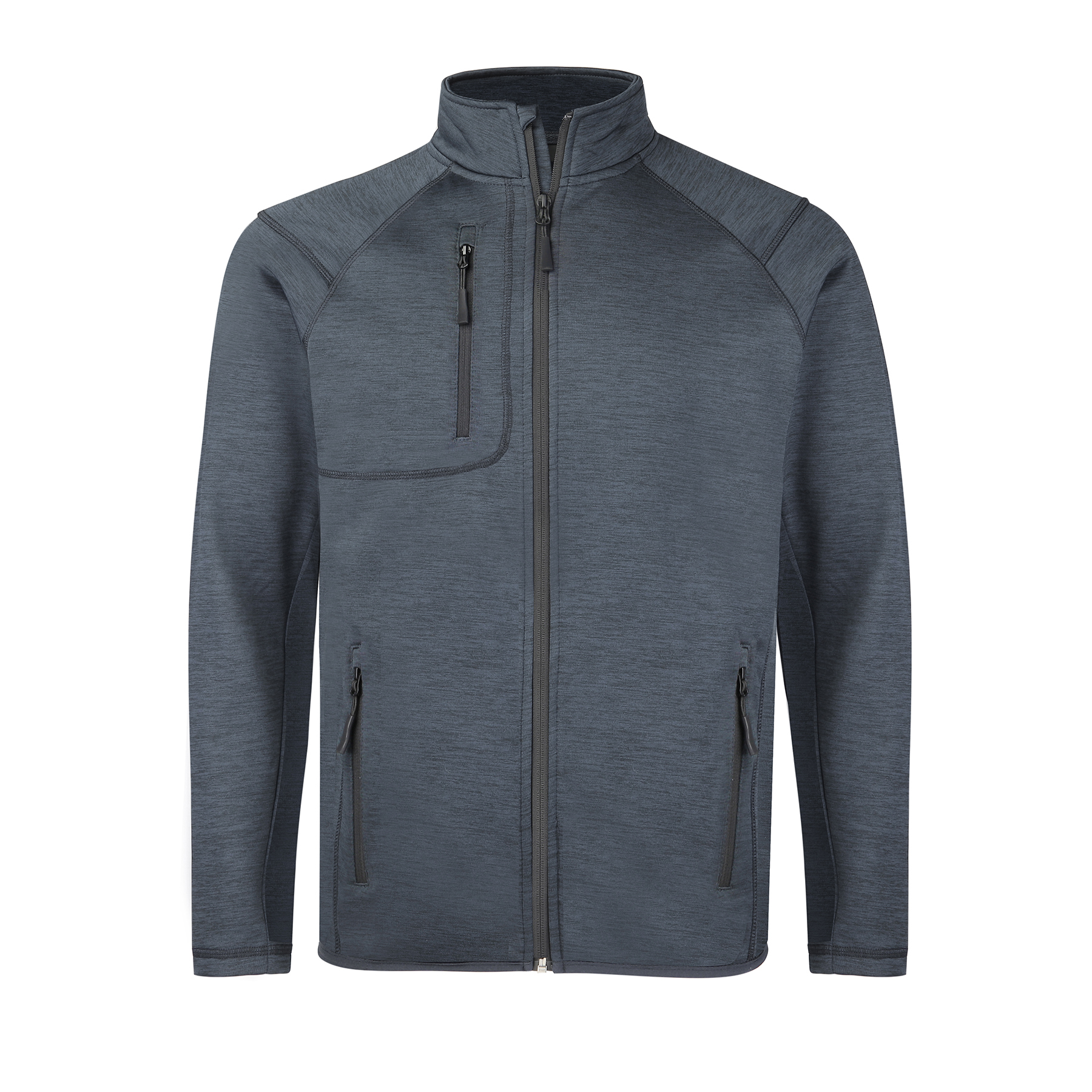 Men's Full-Zip Sweater Fleece Jacket with Chest Pocket 5