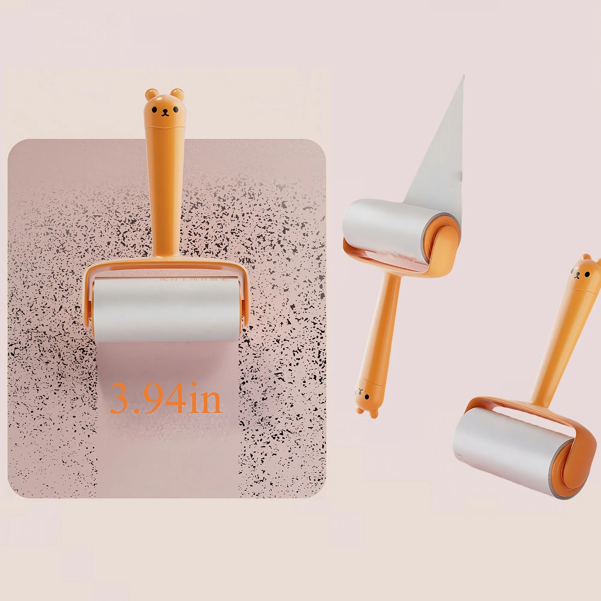 Super Sticky Pet Hair Roller Refill Paper With Bear Handle 3