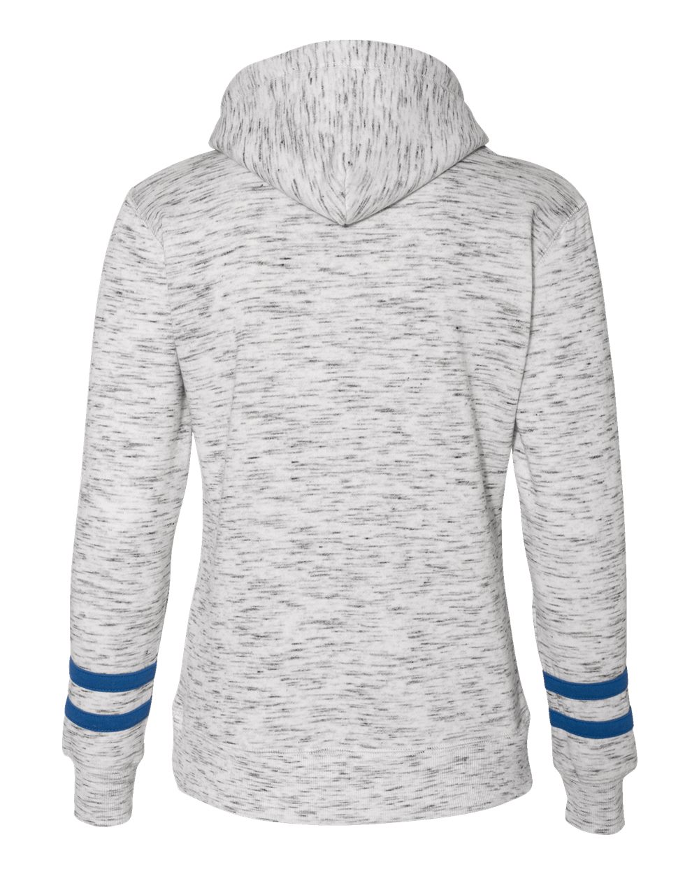 Women's Mélange Fleece Striped-Sleeve Hooded Sweatshirt - 8674 18