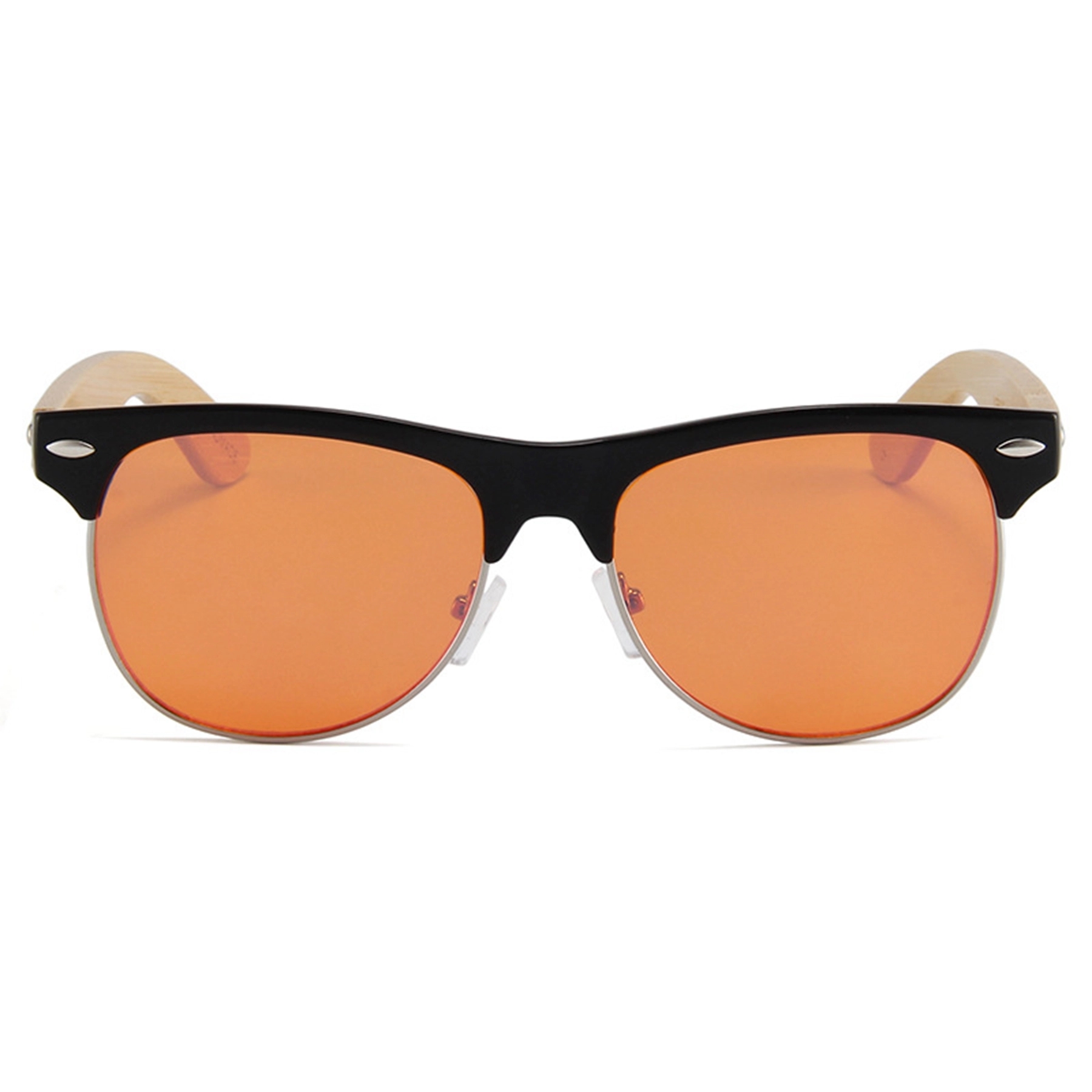 Half Frame Wooden Polarized Sunglasses 4