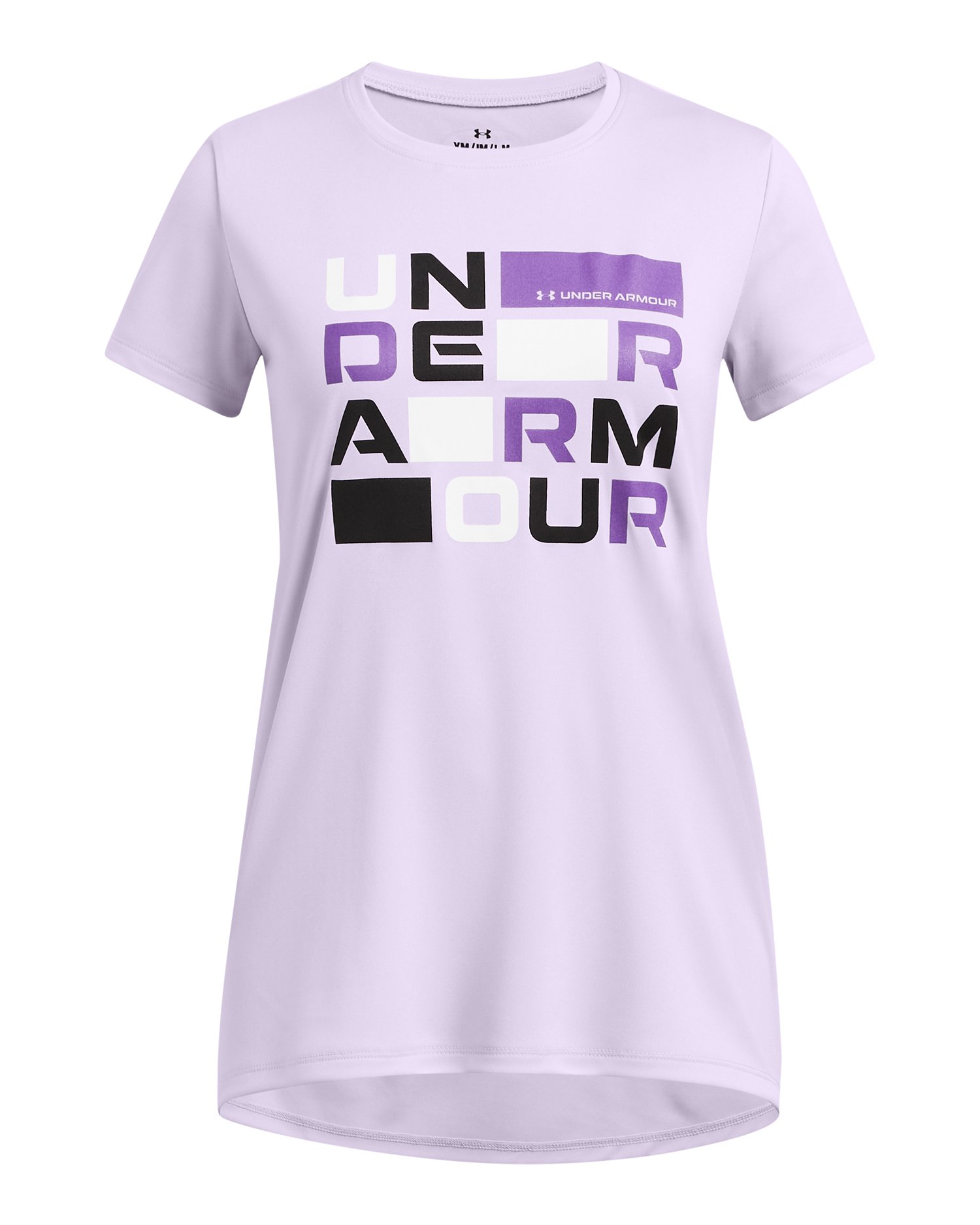 UA Tech Block Logo Girls' Short Sleeve 3