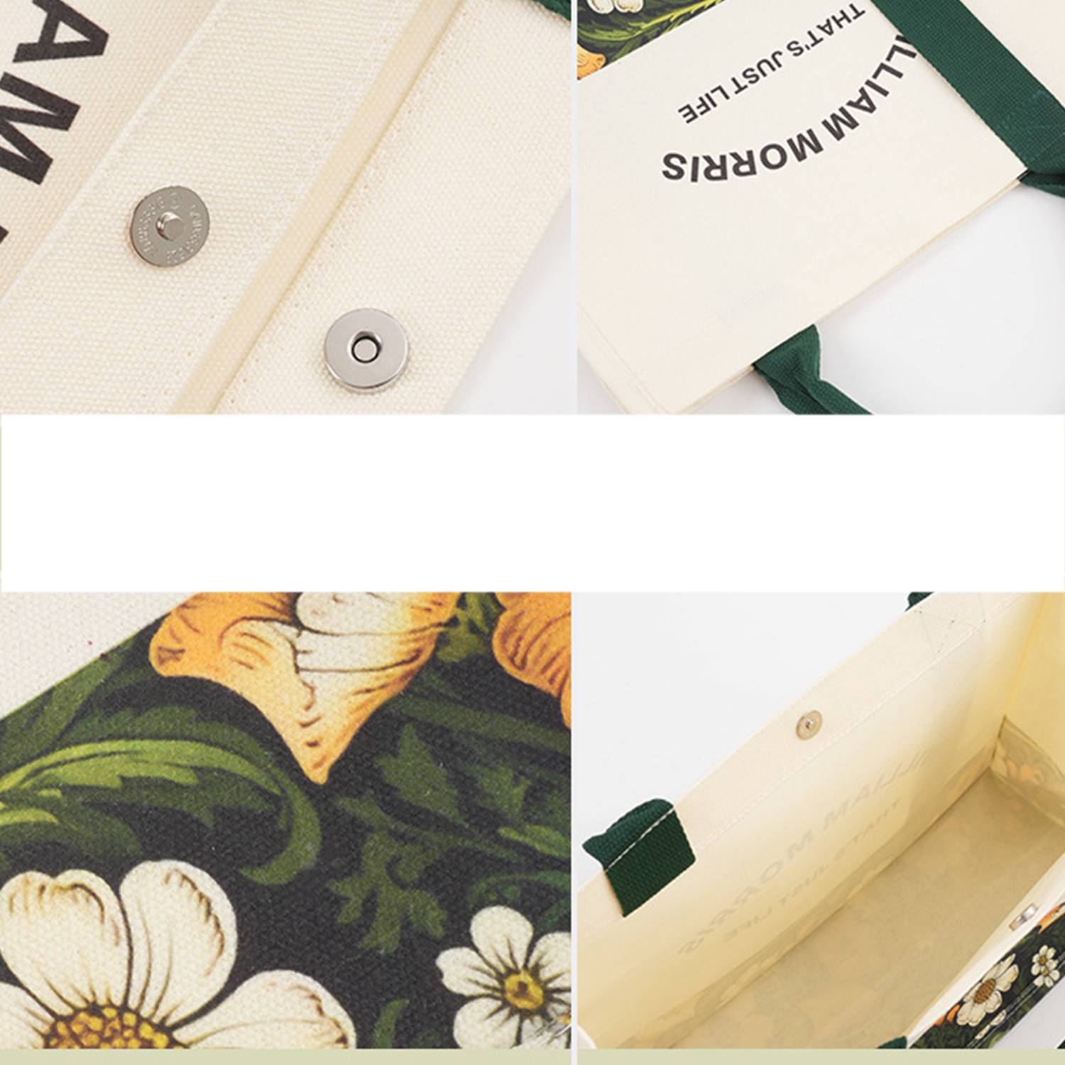 Custom Large Aesthetic Canvas Tote Bag w/ Handle 4