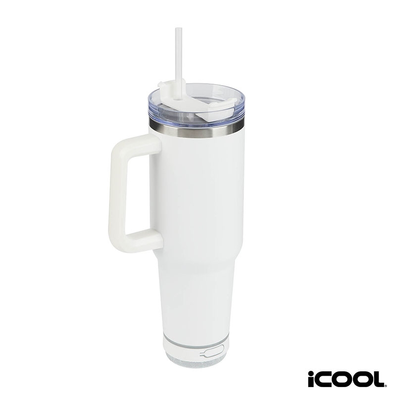 iCOOL® Borrego 40 oz. Double Wall, Stainless Steel Travel Mug with Speaker 6