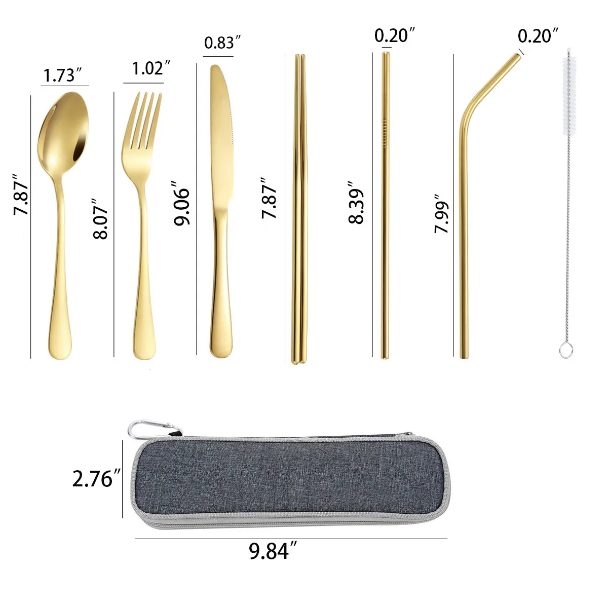 6-Piece Stainless Steel Outdoor Camping Cutlery Set Flatware 4